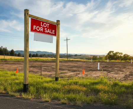 making a lot for sale sign