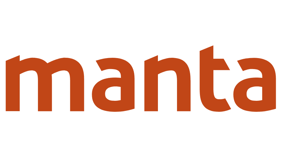 Manta logo in bold orange letters, representing a business directory or service provider.
