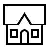 A minimalist black icon of an open hand holding a circular symbol with a percentage sign, representing financial services, interest rates, or cost savings.