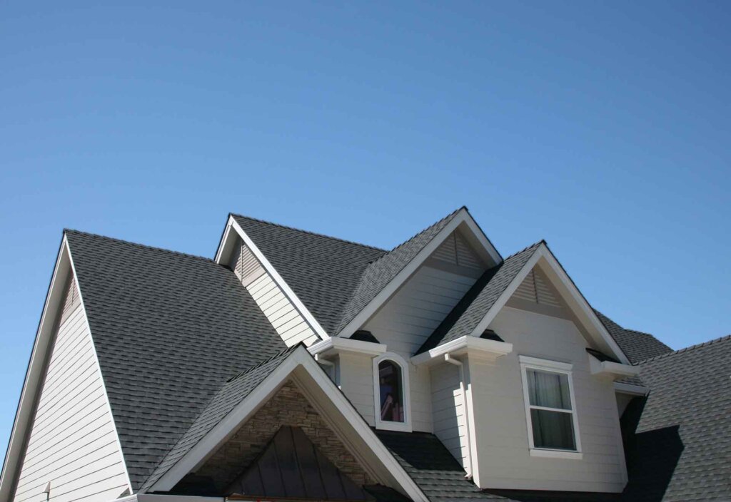 new gray roof and sky