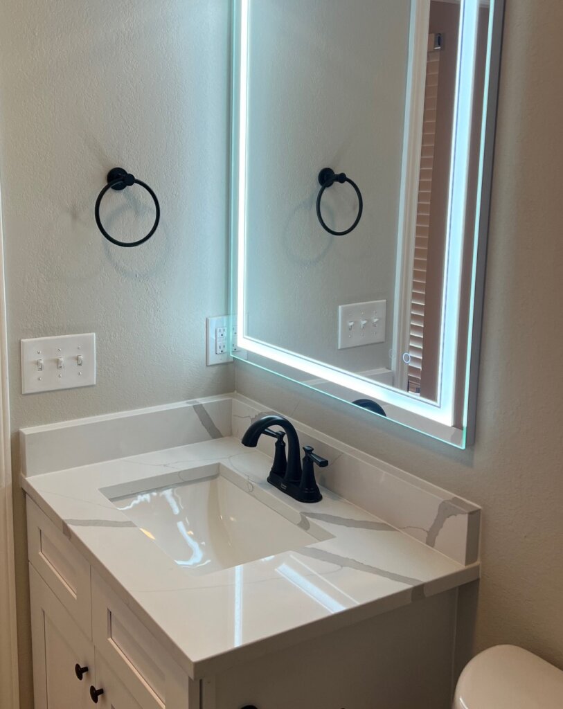 After photos of affordable bathroom upgrades