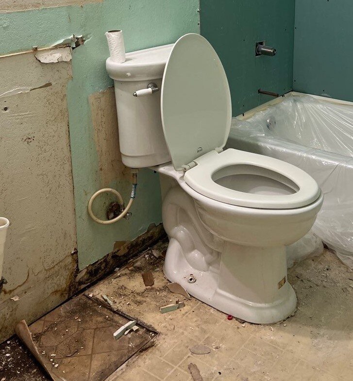 bathroom redo in progress
