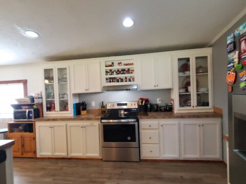 kitchen inside 4 bedroom double wide manufactured home