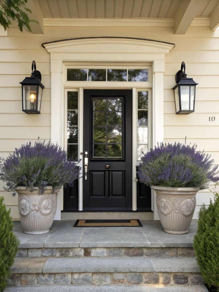 house with black door