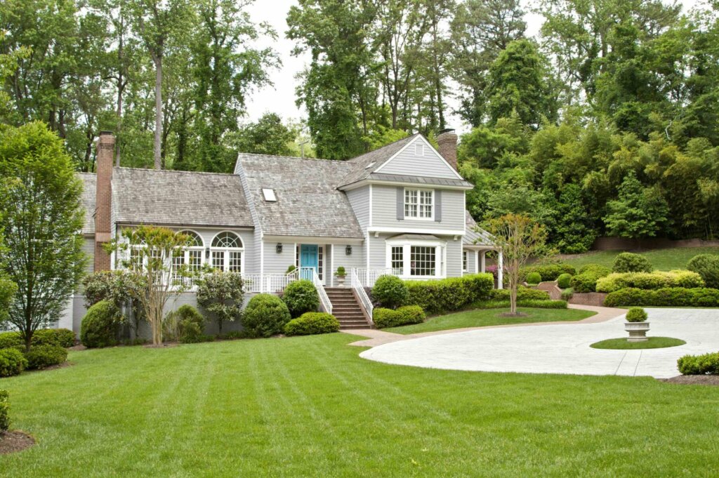 large house in the woods