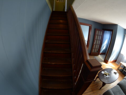 stair case of a house we purchased on Ivon Ave, Hamilton