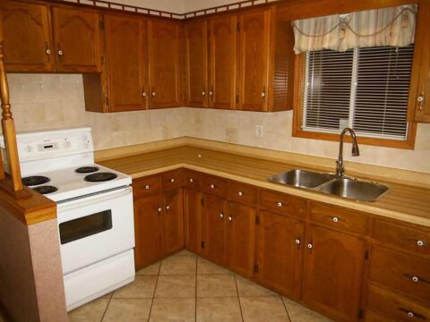 kitchen of house we purchased in Hamilton on Stirtion St.