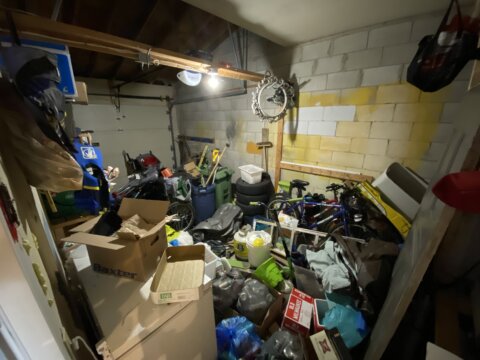 garage of home we purchased on Bryna Ave in Hamilton