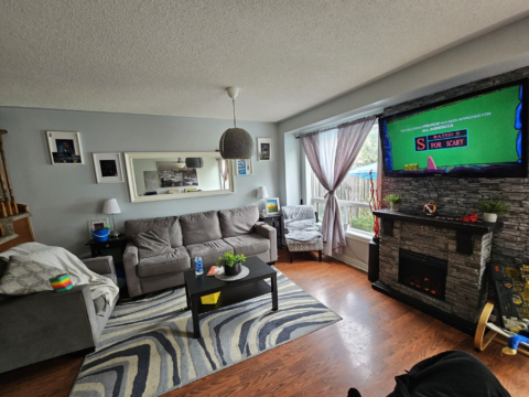 living room of house we purchased in Waterdown