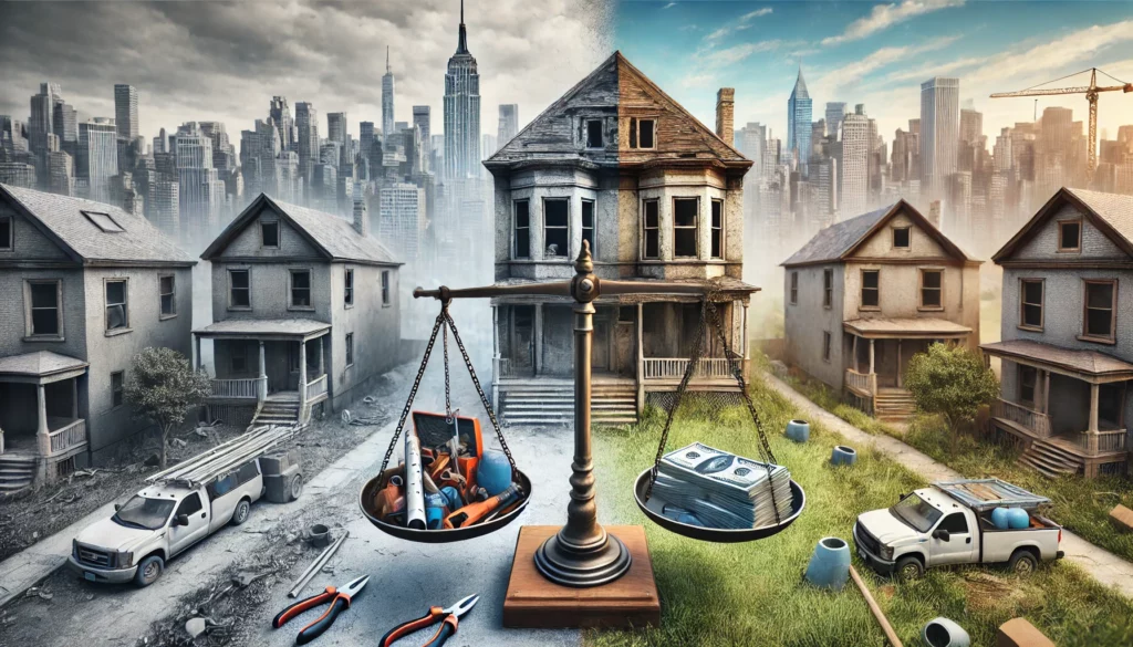 Costs of Repairing vs. Selling a Condemned House in New York