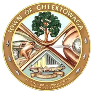 Town of Cheektowaga seal used as a local reference on the Queen City Buyers Cheektowaga page