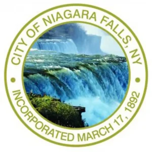 City of Niagara Falls NY seal used as a local reference on the Queen City Buyers Niagara Falls page