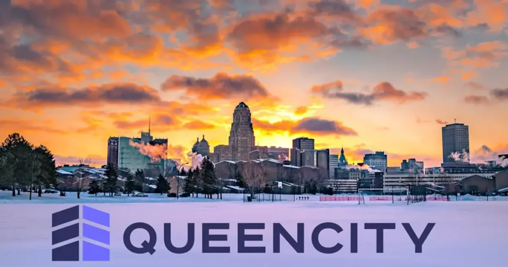Buffalo New York skyline during winter