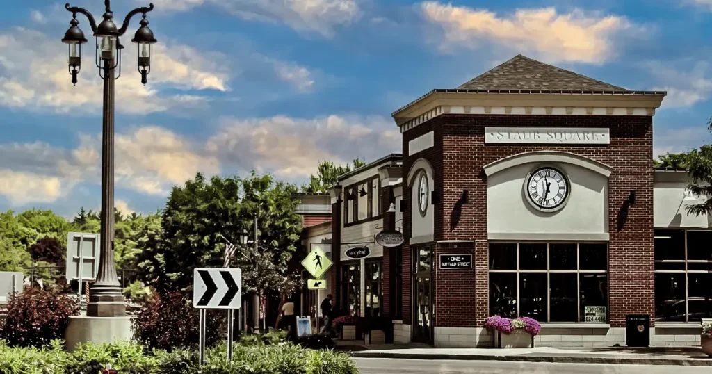 Main Street and Buffalo Street area in Hamburg NY