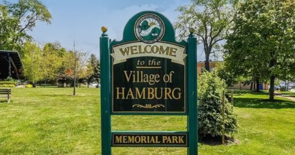 Welcome to the Village of Hamburg sign in Hamburg NY