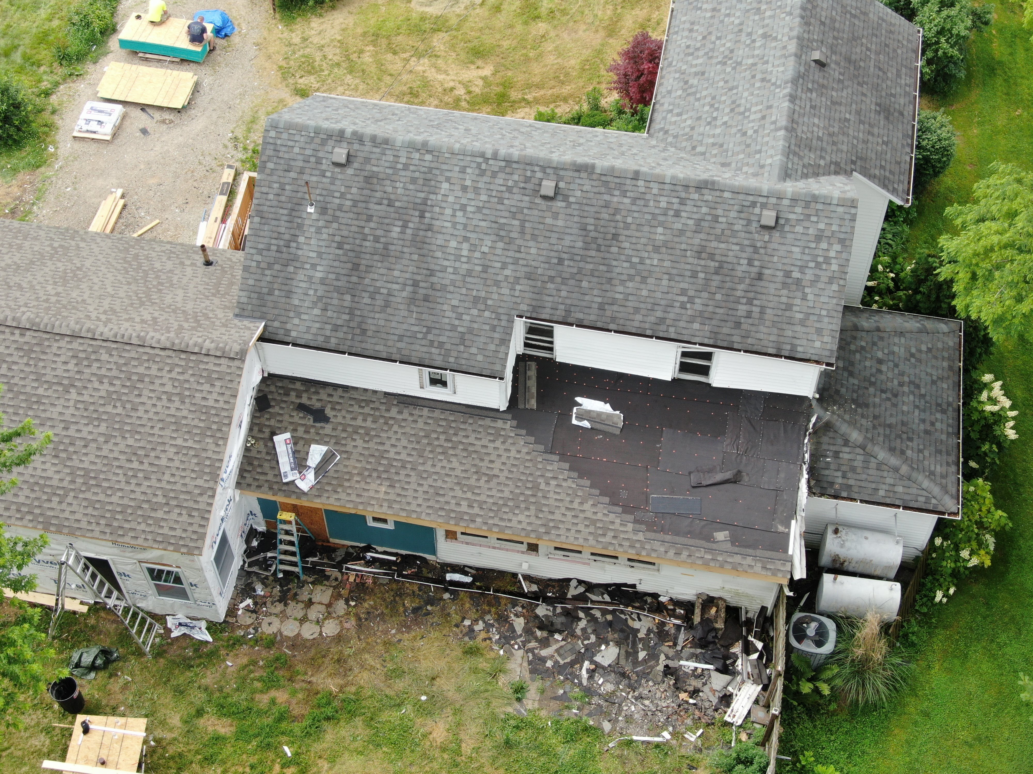 Fire-damaged Ohio home being evaluated for sale, repair, or land-only sale options