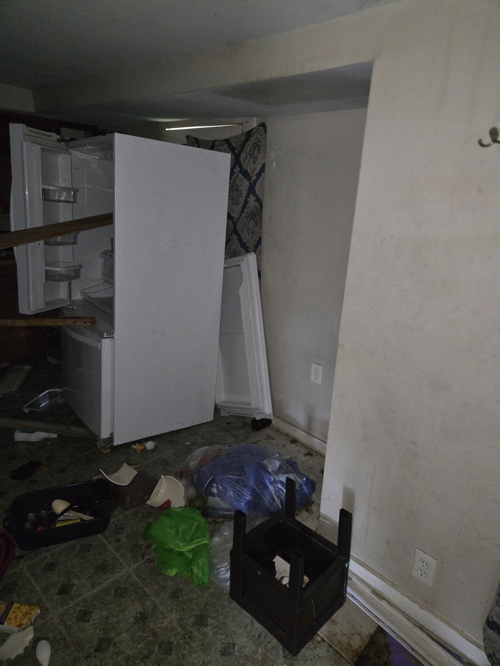 View into the kitchen at 23 North Douglas Avenue before renovation