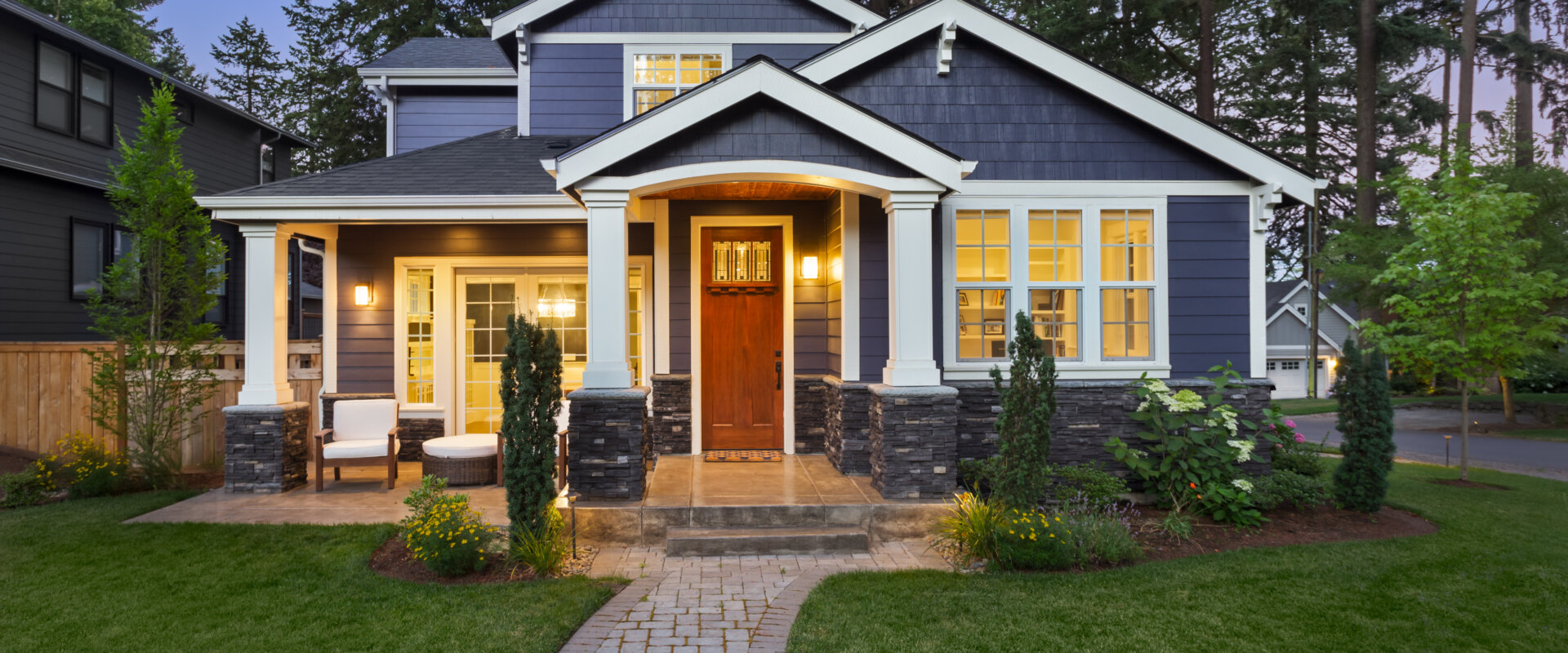 Connecticut home with pathway