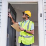 a builder inspecting a home