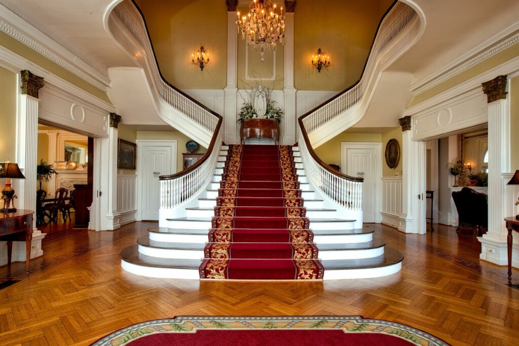 A nice house with stairs in the middle