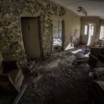 An abandoned building that is destroyed on the inside