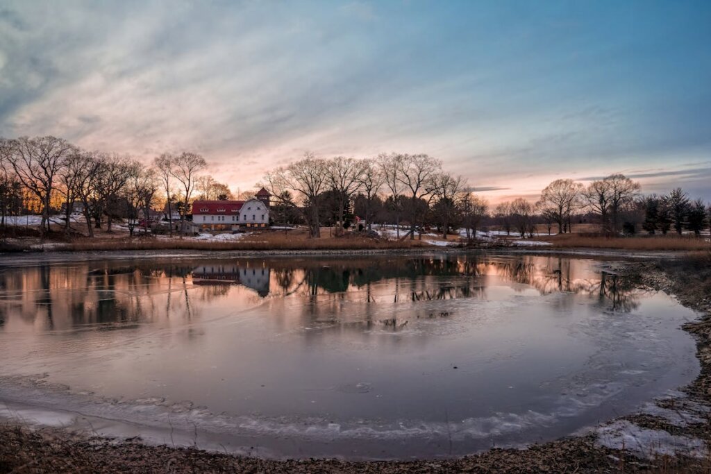 A lake in Faifield, CT