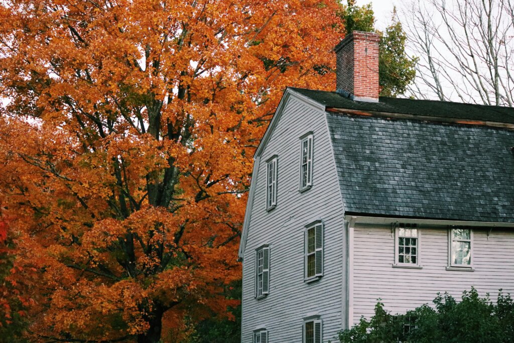 house in fall