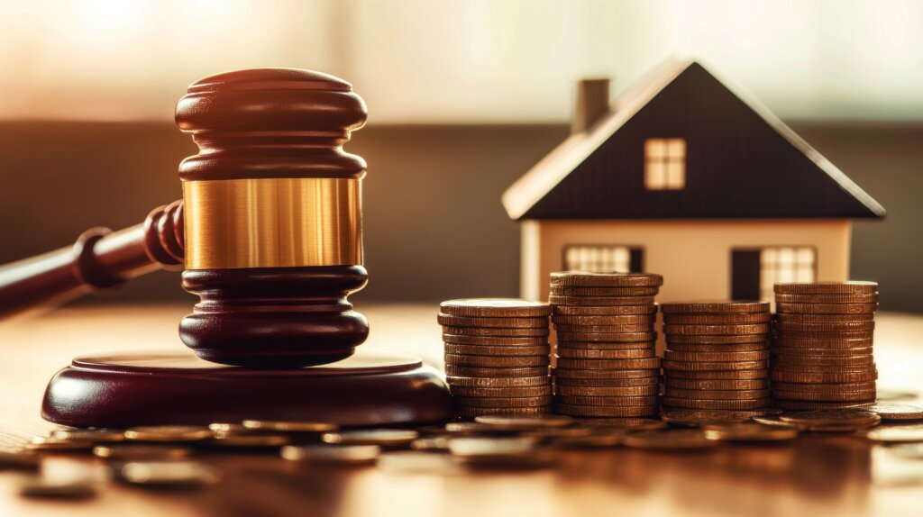 gavel home and money