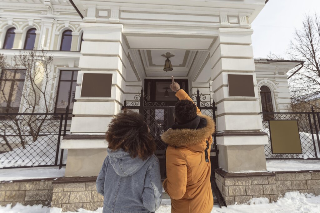couple getting an inherited home