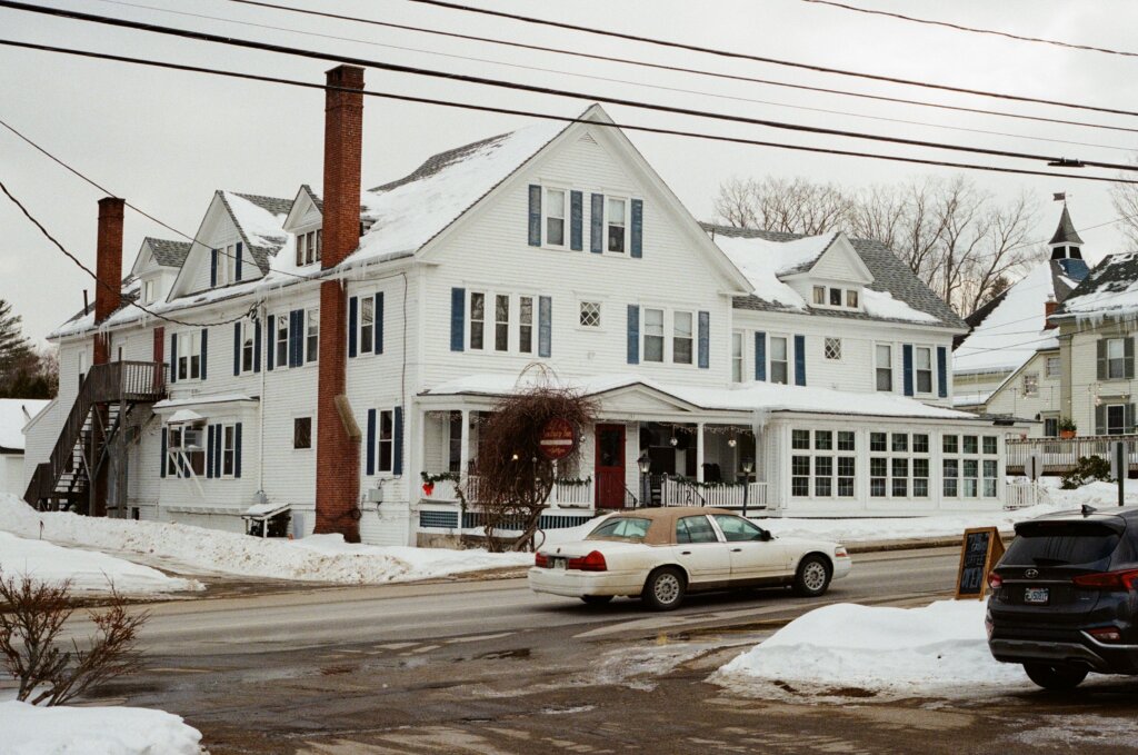 house in the winter time
