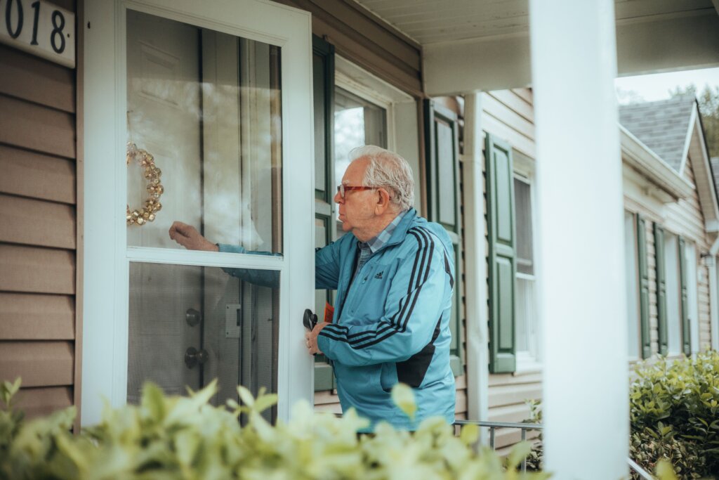 old person at home