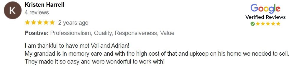 google review for cash for houses  Greenville nc