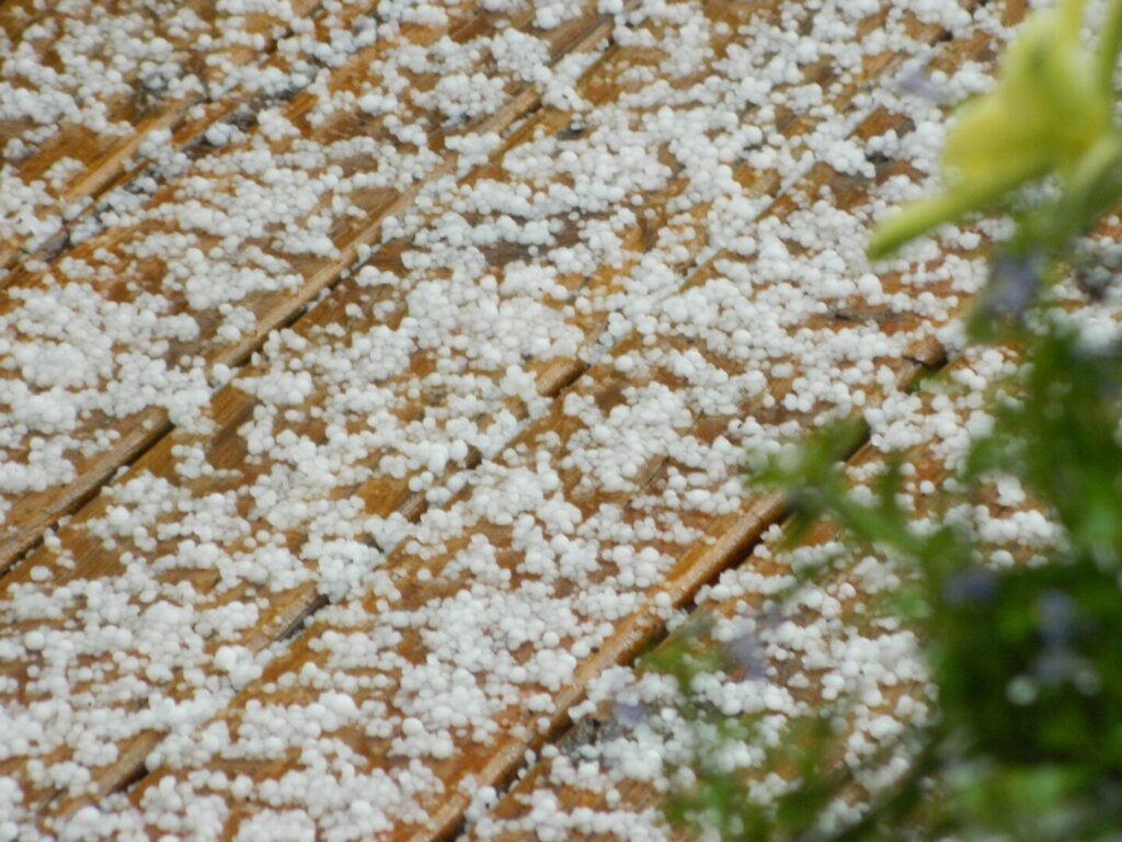 hail on roof