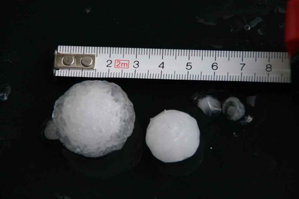 hailstone size