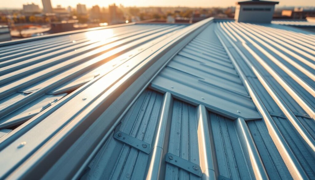 metal roofing sunset view