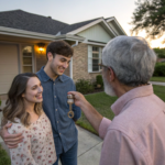 Young couple inheriting home from aging parents in Texas