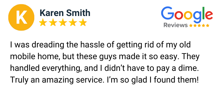 free mobile home removal near me