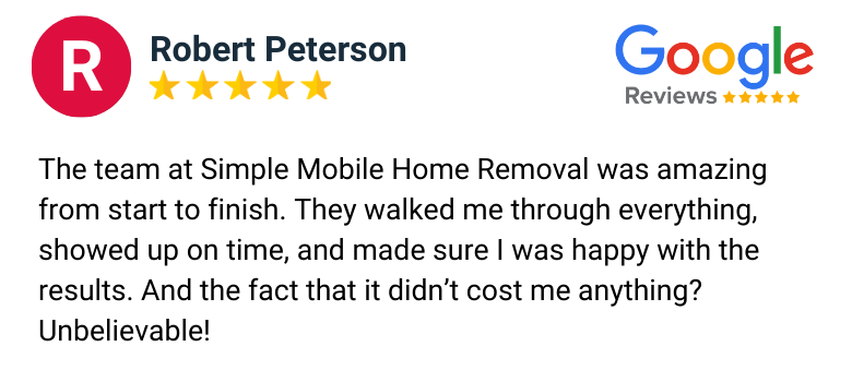 giving away a mobile home
