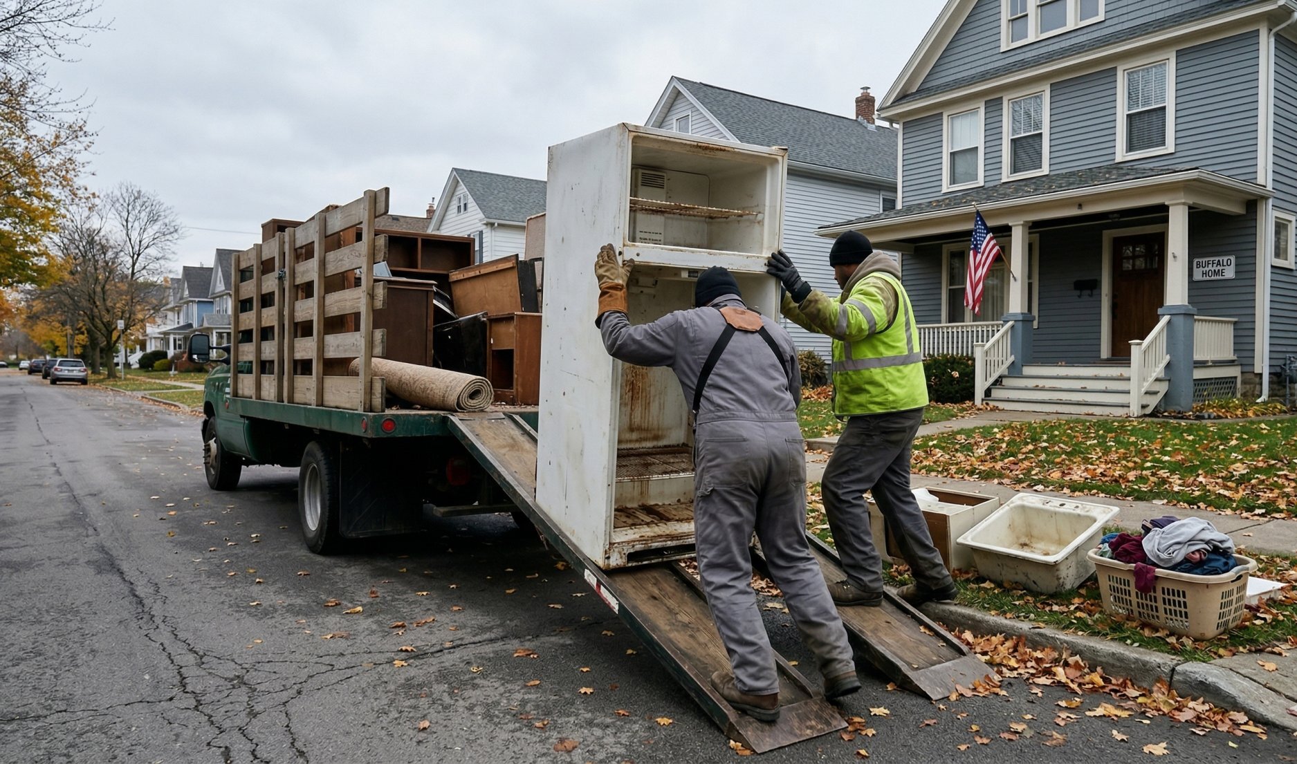 Appliance removal service Buffalo NY junk hauling crew Erie County