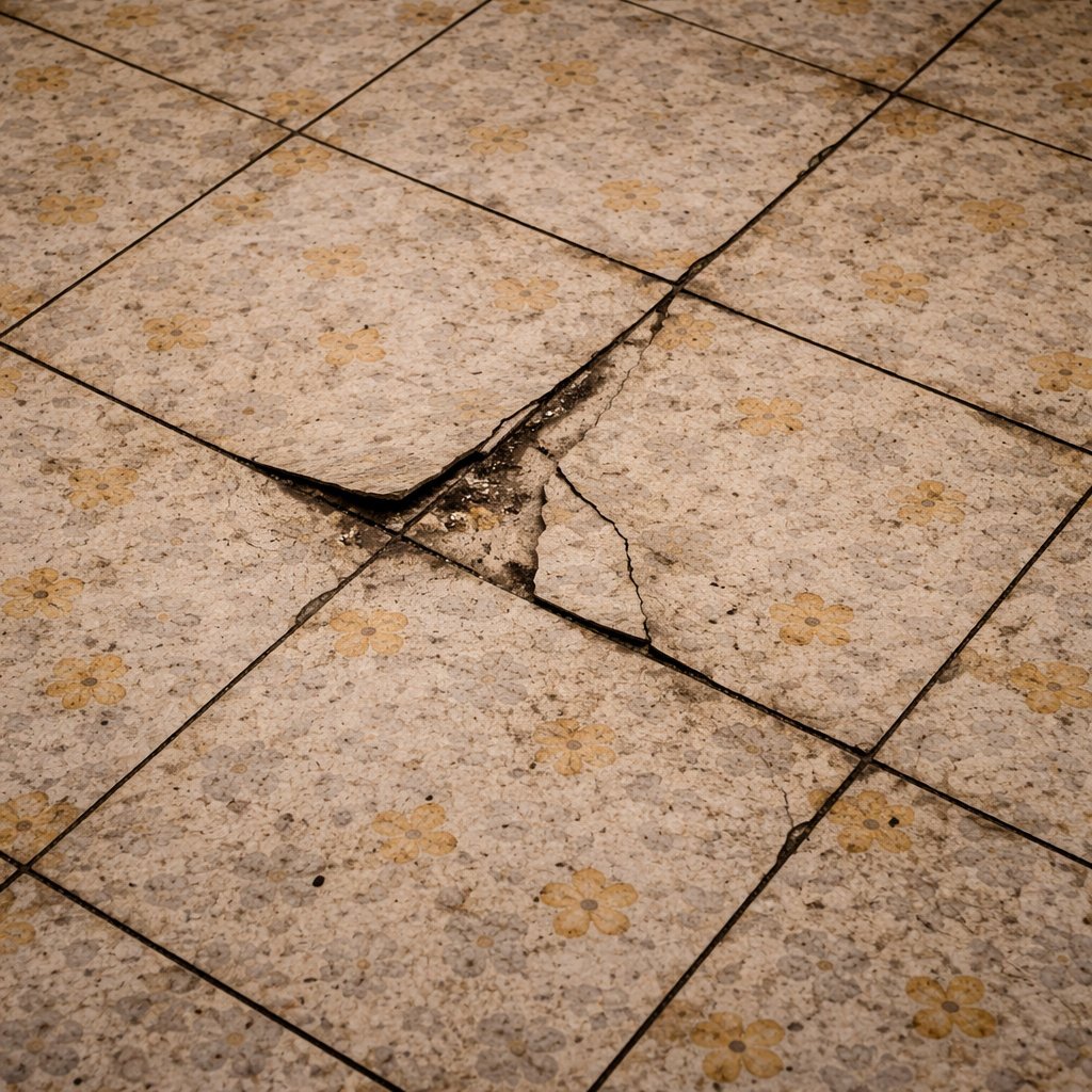 Asbestos 9x9 vinyl floor tiles Buffalo NY home identification guide