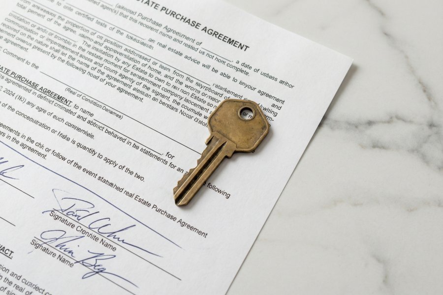 House keys on closing documents Buffalo NY cash sale