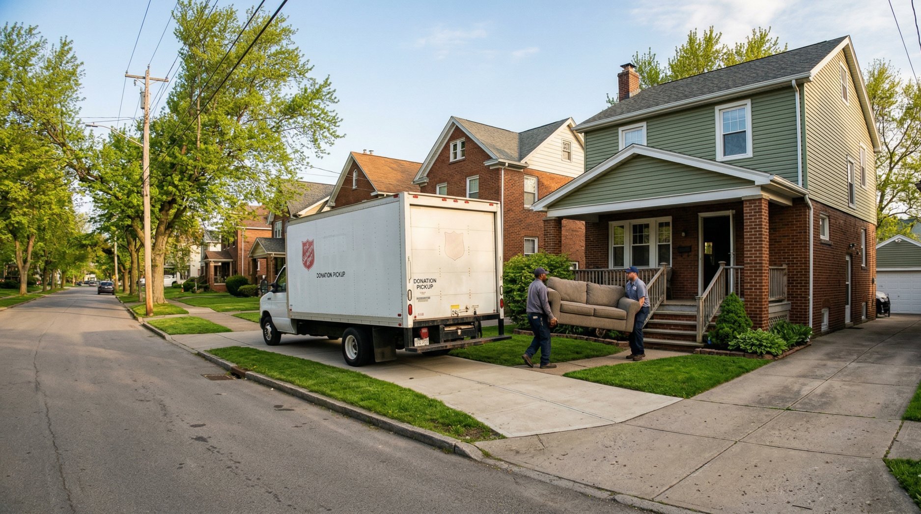Free donation pickup Buffalo NY furniture truck home clearout WNY