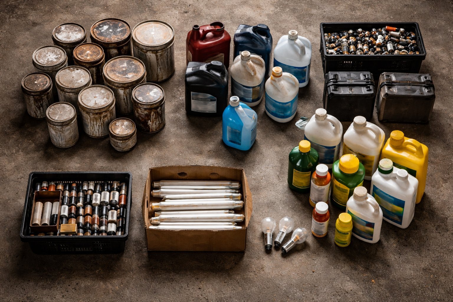 Hazardous waste categories paint chemicals motor oil batteries Buffalo NY disposal