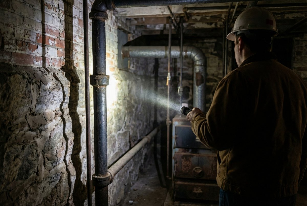 Home inspector assessing Buffalo NY property condition