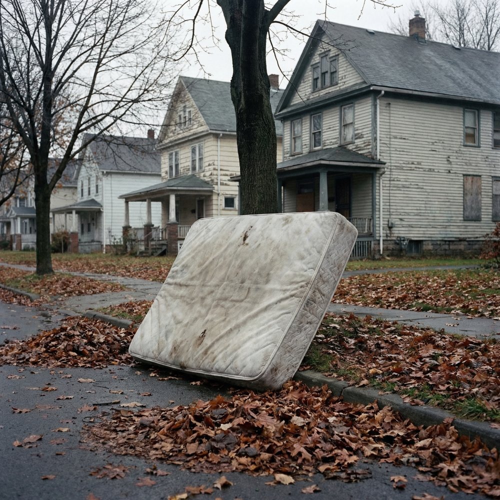 Mattress at curbside for bulk trash pickup Buffalo NY disposal guide