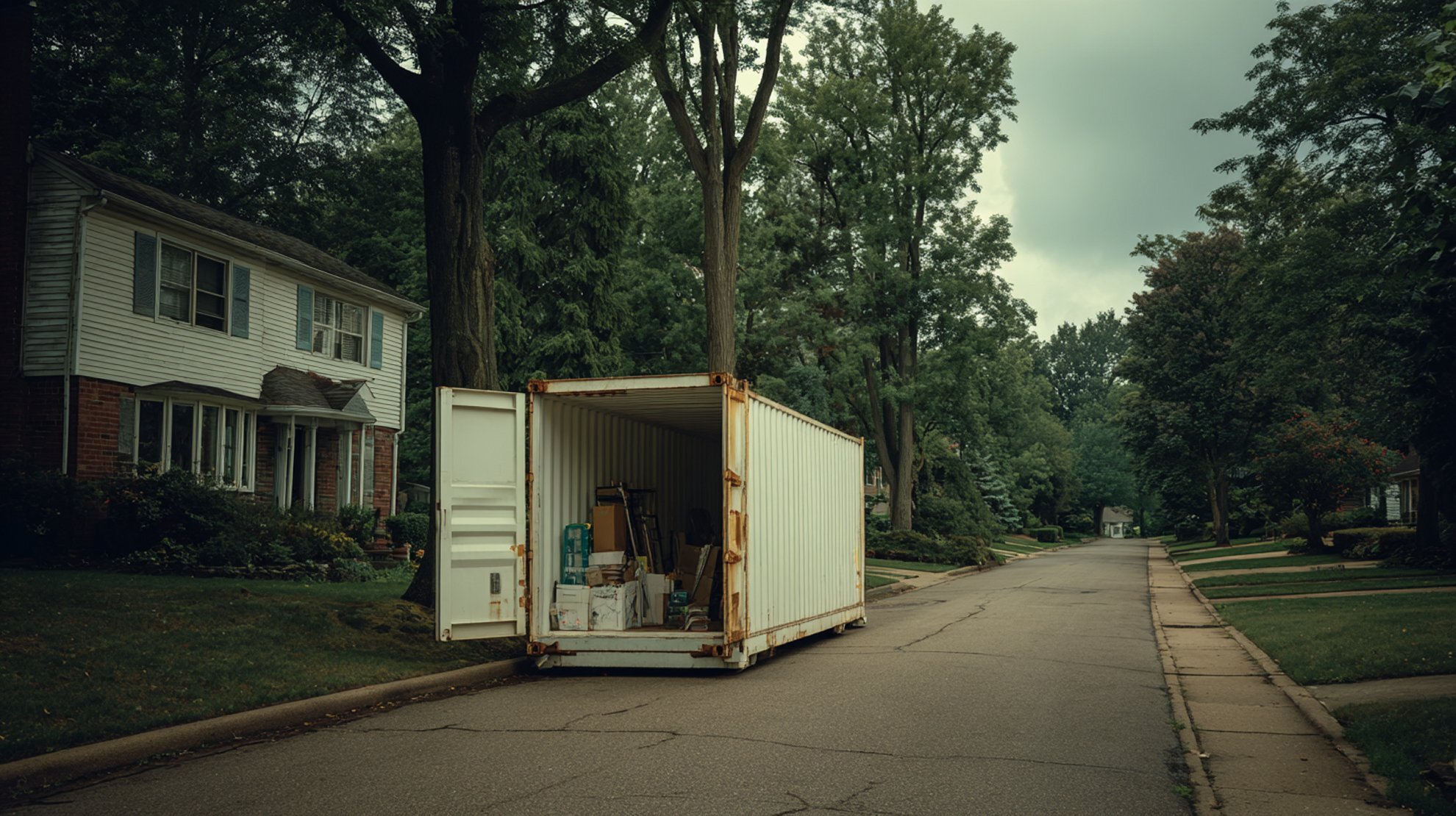 PODS moving container Buffalo NY driveway portable storage unit WNY