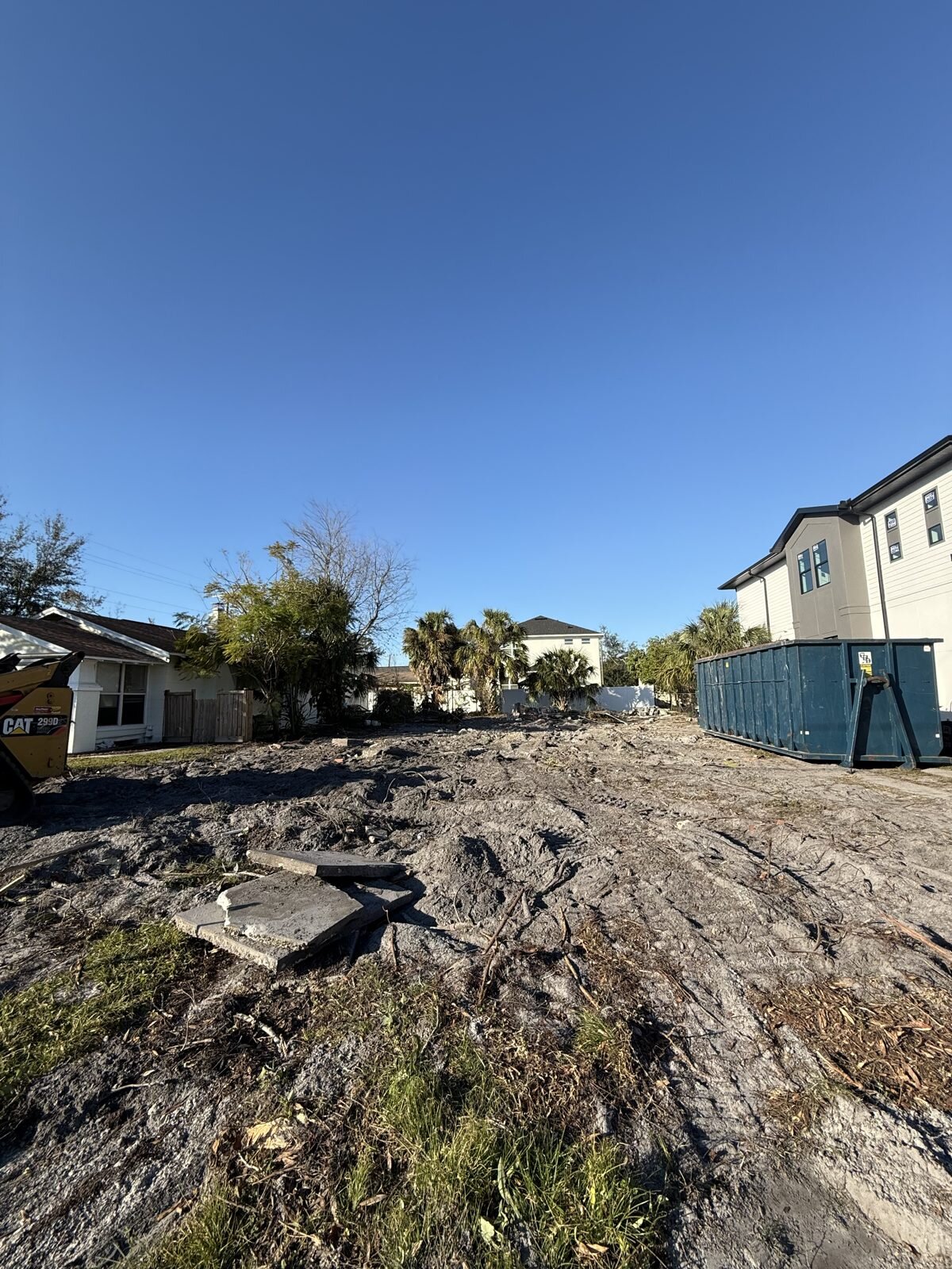 Lot graded after a South Tampa teardown