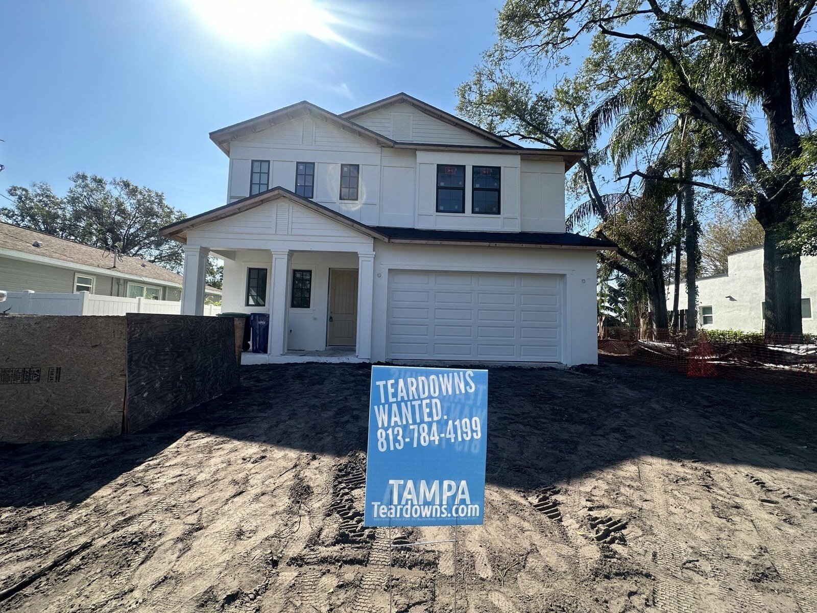 New home built on a South Tampa teardown lot