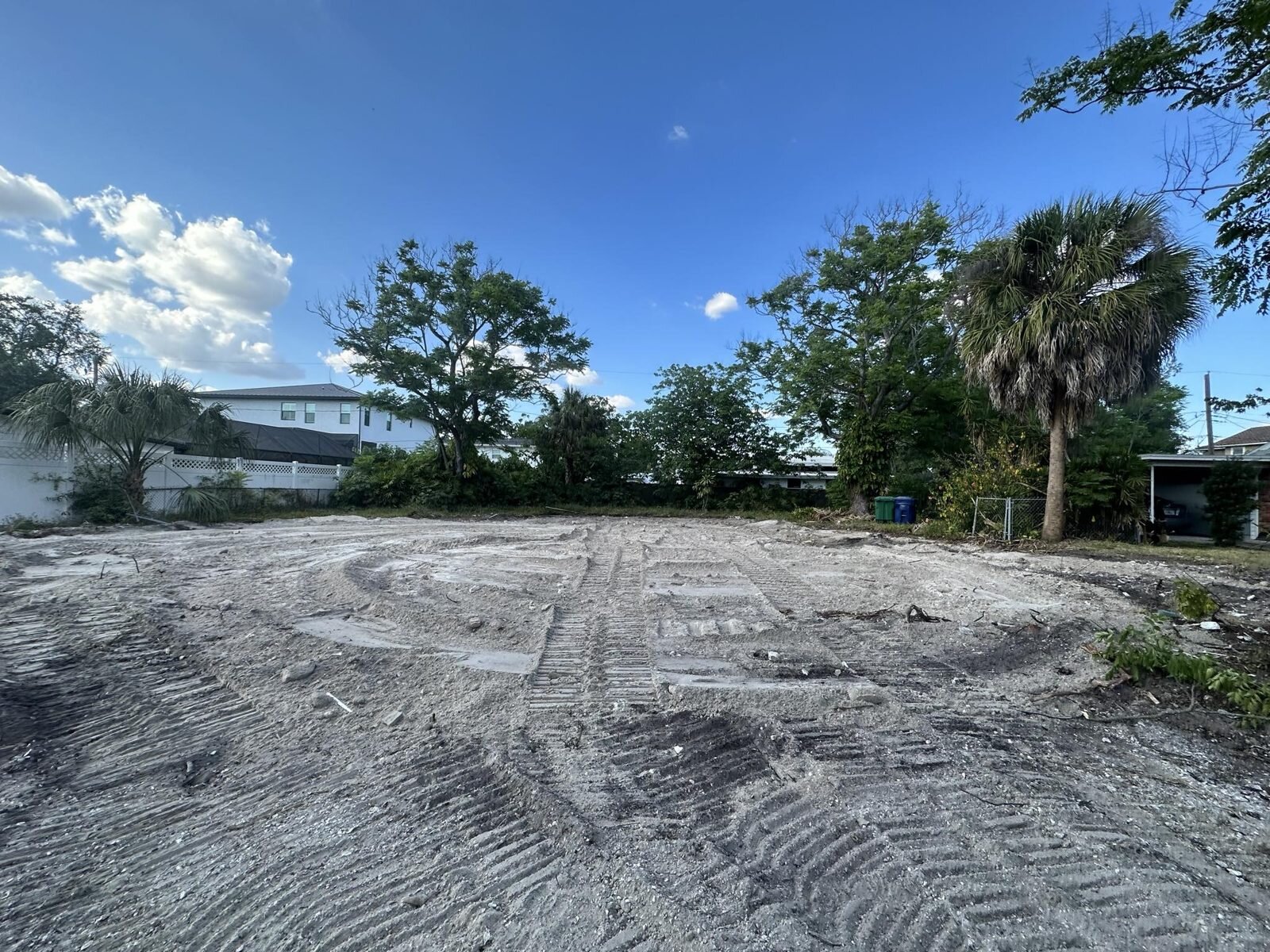 Graded South Tampa lot after a teardown