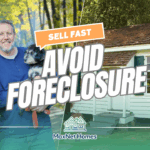 Thumbnail featuring Tricia Watts and her son Joshua on the left, with a split image of a distressed house on the right and overlay text that reads “Sell Fast, Avoid Foreclosure.”